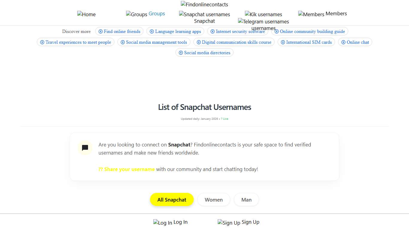 Snapchat usernames list 2026: Find active friends to add